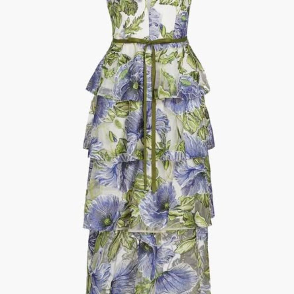 Marchesa Notte Midi Dress - Picture 4 of 5